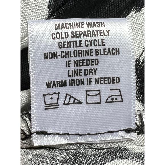 SAM JESS WOMENS SIZE XLARGE PRINTED V-NECK BELTED MAXI DRESS BLACK WHITE - Picture 11 of 12